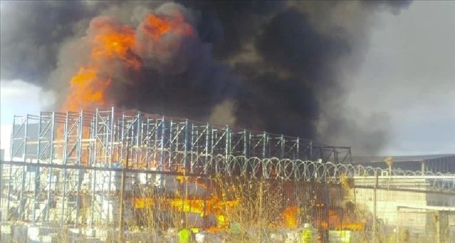 Yağ fabrikası yangını güçlükle söndürüldü
