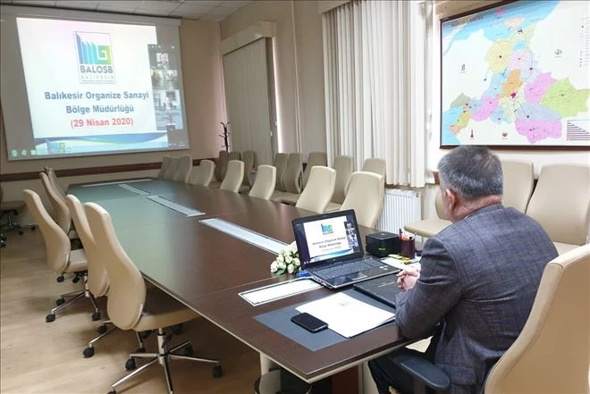 Vali Yazıcı, OSB toplantısına video konferansla katıldı