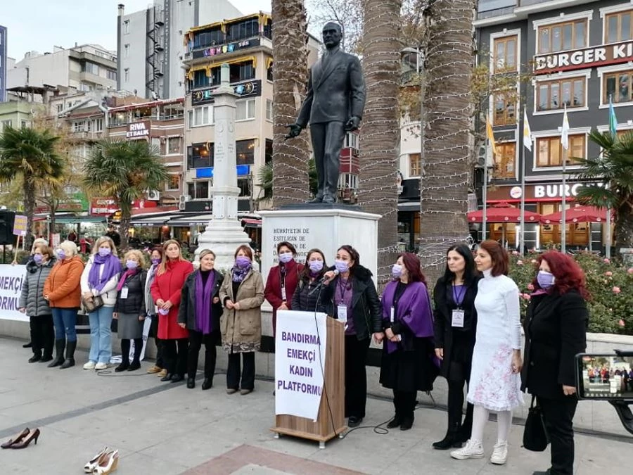 Bandırma Emek Platformu Sözcüsü Akbaba: “Kadına şiddet politiktir”