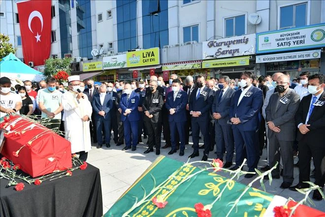 Kazada vefat eden BASKİ personelleri için tören düzenlendi 