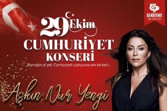 Cumhuriyet Bayramı Aşkın Nur Yengi konseri ile taçlanacak 