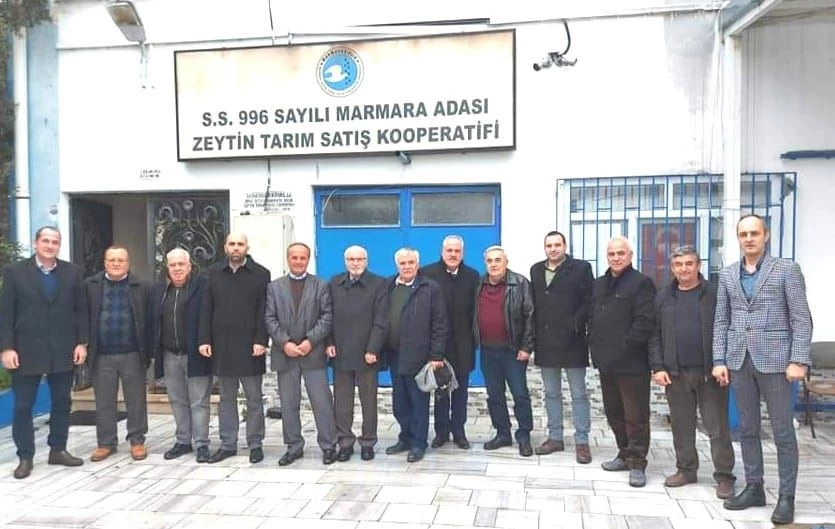 Erdek’ten Marmara Zeytin Tarım Satış Kooperatifi’ne hayırlı olsun ziyareti 