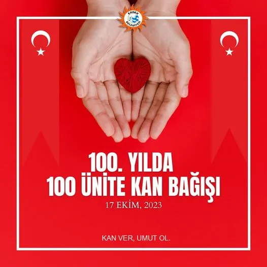 Erdek Belediyesi’nden “100. Yılda 100 ünite kan bağışı” kampanyası