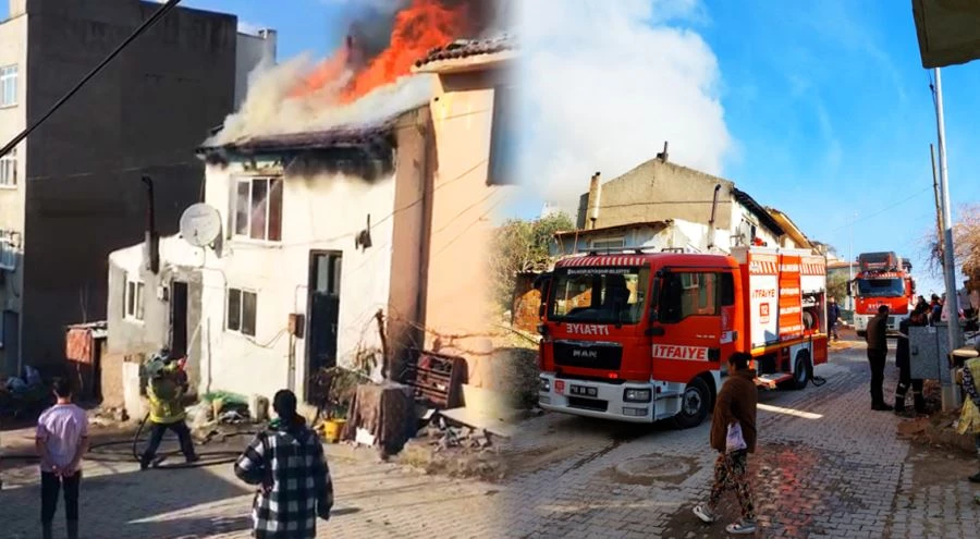 Erdek’te çıkan yangında iki ev kullanılamaz hale geldi  