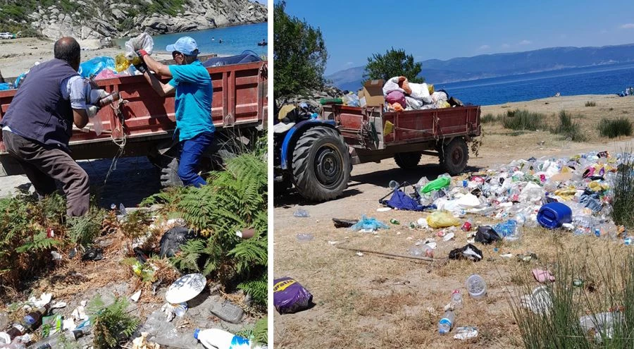 Belediye ekipleri Kapıdağ Yarımadası’ndaki  koyları temizledi 