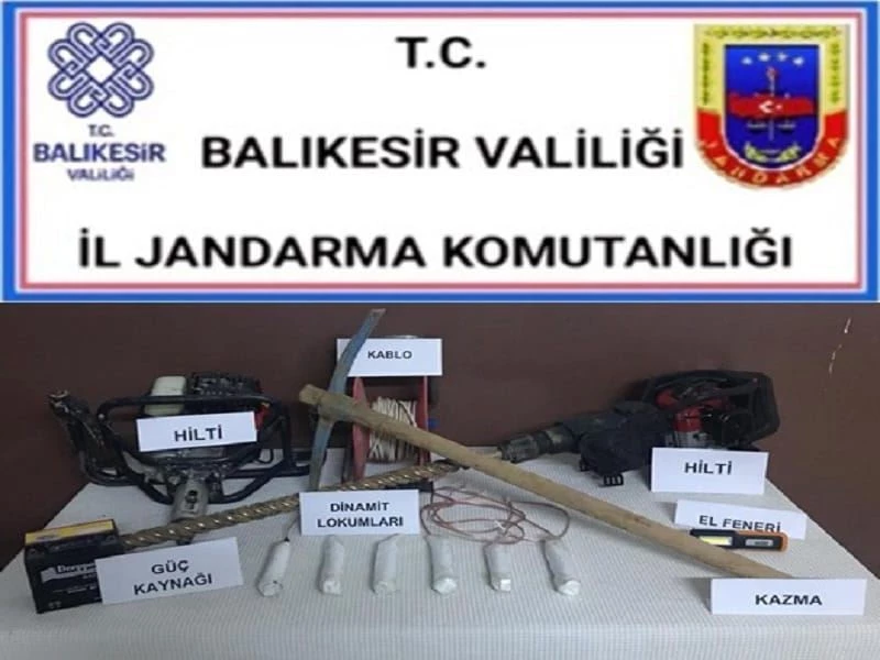 Erdek’te kaçak kazı 5 kişi yakalandı