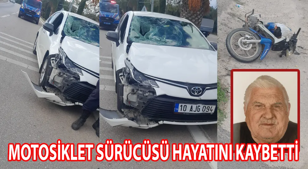 Motosiklet sürücüsü hayatını kaybetti