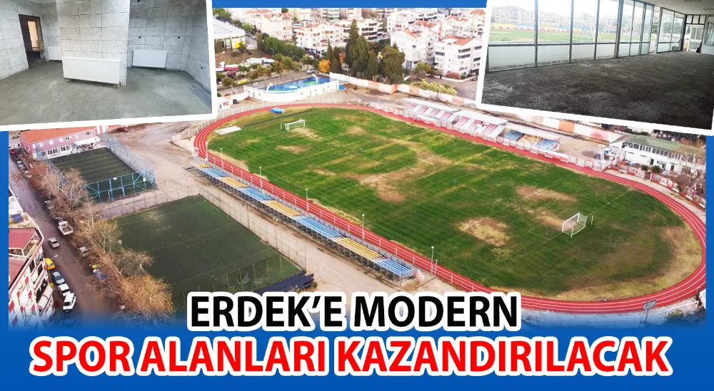 Erdek 18 Eylül Stadı yenileniyor