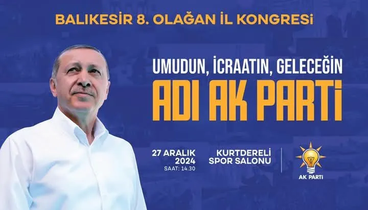 AK Parti Erdek Teşkilatı’ndan Kongreye Davet 