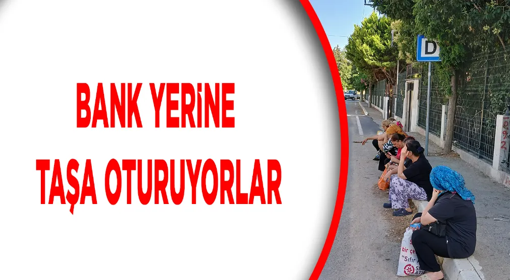 BANK YERİNE TAŞA OTURUYORLAR