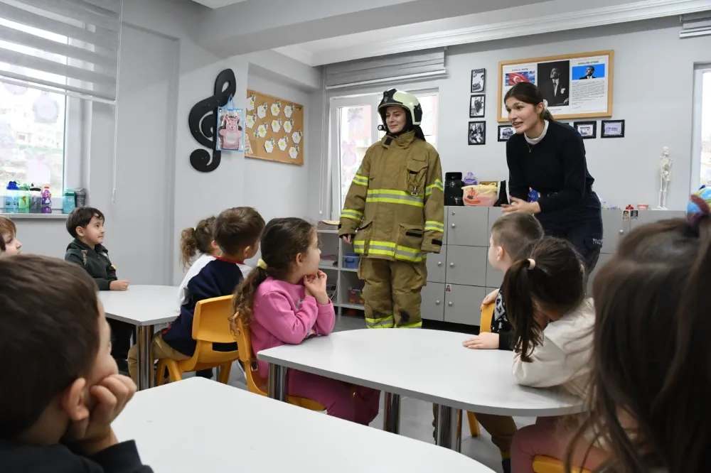 Büyükşehir’den öğrenci ve personele yangın eğitimi