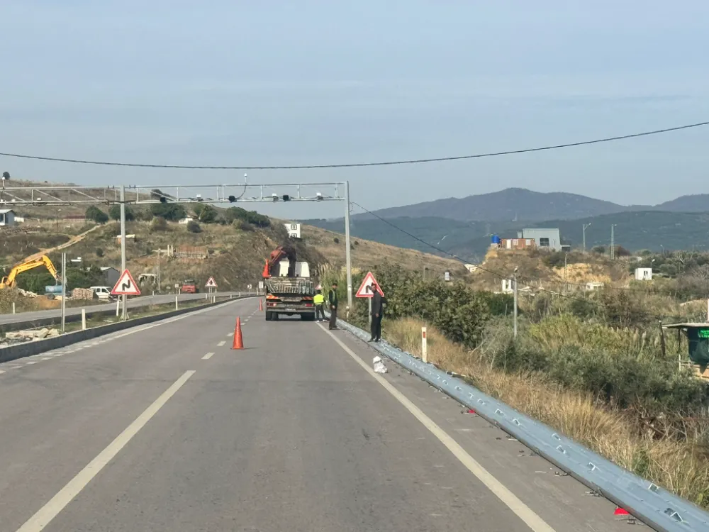 Bandırma–Erdek yoluna güvenlik bariyerleri 