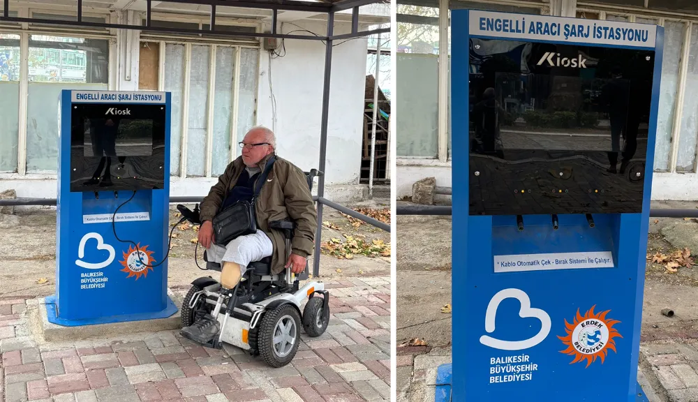 Erdek’te engelli aracı şarj istasyonu