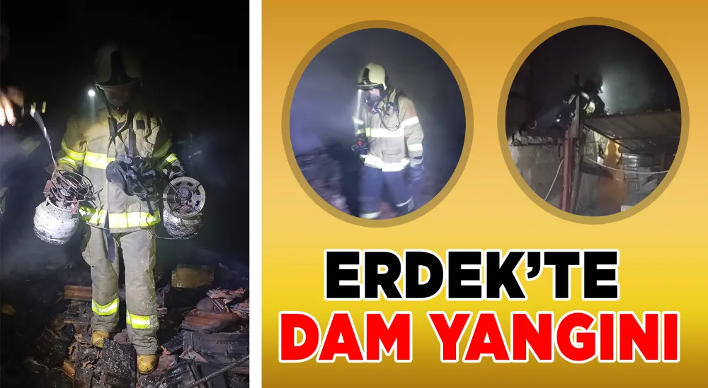 Erdek’te dam yangını