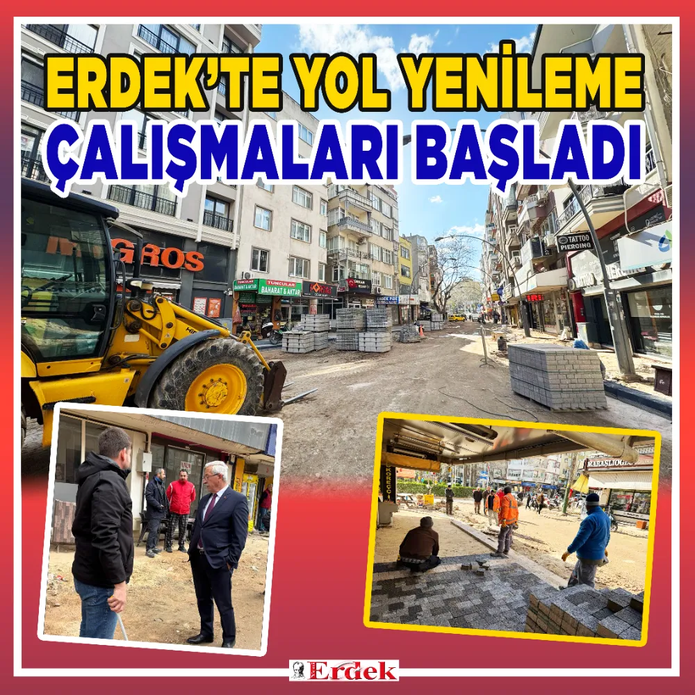 Erdek’te bozulan yollar yapılıyor!