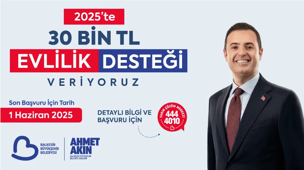 Başkan Akın’dan 30 bin TL “Evlilik Desteği”
