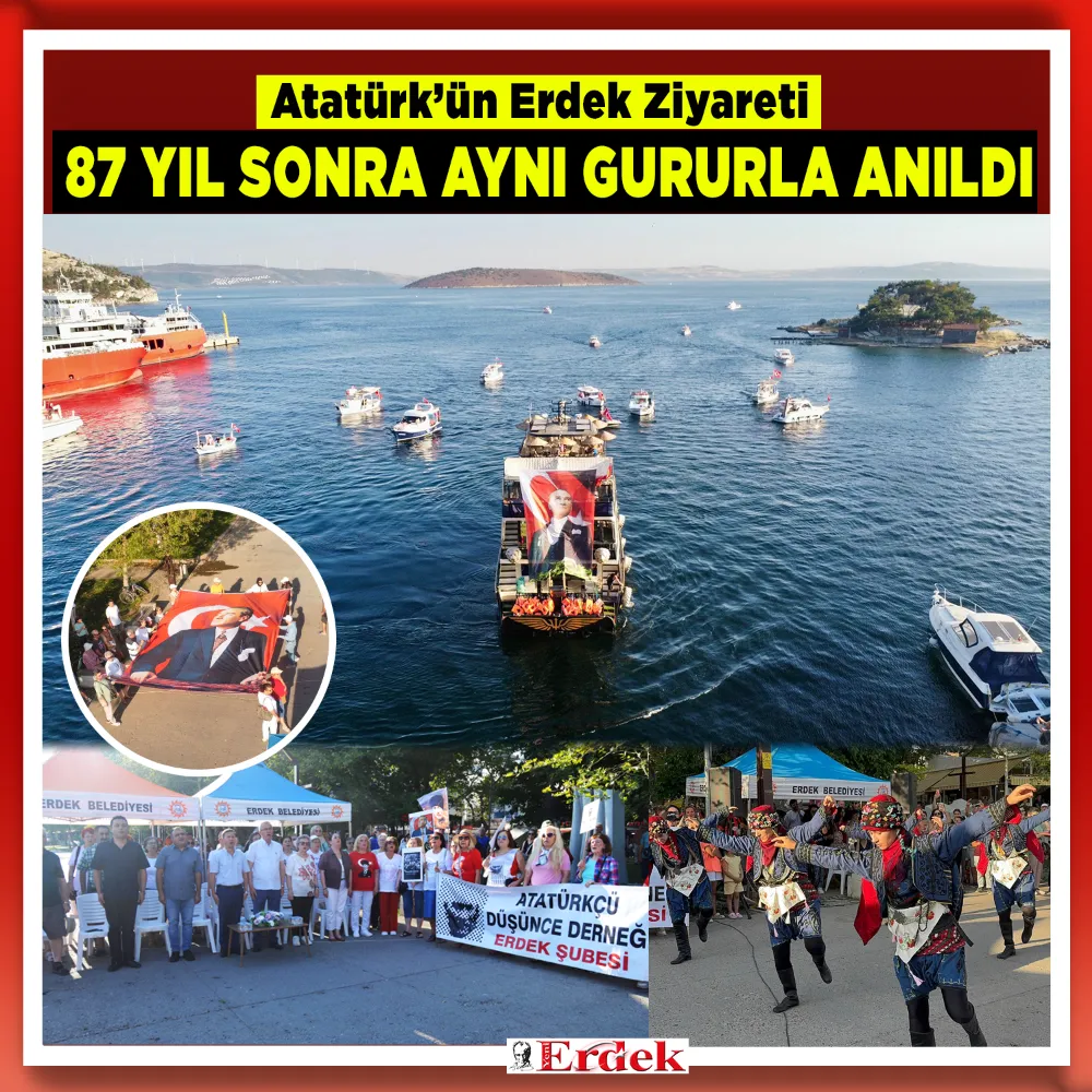 Atatürk’ün Erdek’e gelişinin 87. yıldönümü törenle kutlandı