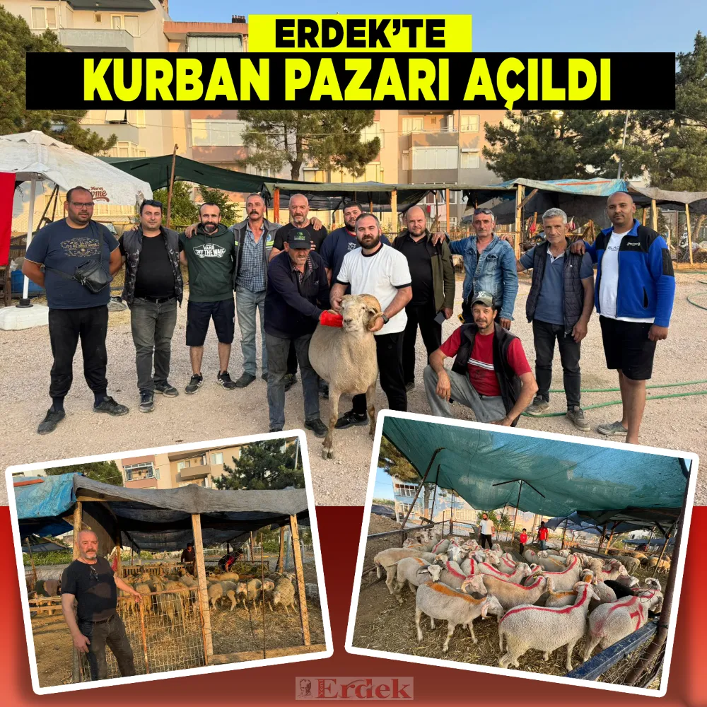 Erdek’te kurban pazarı açıldı