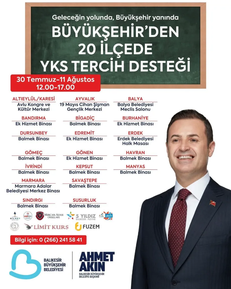 Büyükşehir’den Erdek’te YKS Tercih Desteği!