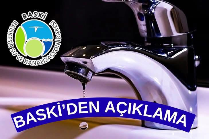 ERDEK’TE SU KESİNTİLERİNE BASKİ’DEN AÇIKLAMA