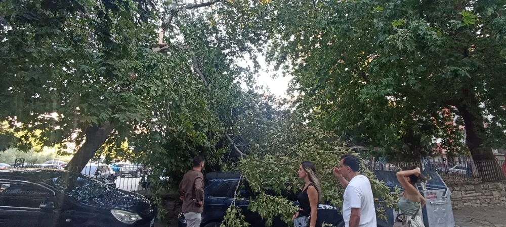Erdek’te fırtına hayatı olumsuz etkiledi 