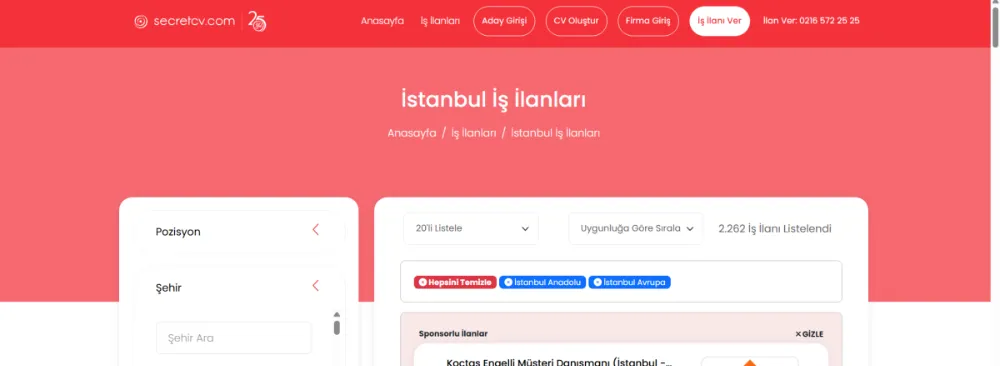 Secret CV: İş ve Kariyerin Doğru Adresi